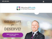 Tablet Screenshot of maximalhealth.com